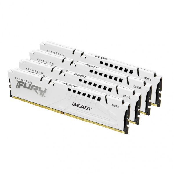 MEMORIA RAM DIMM KINGSTON FURY BEAST XMP 64GB KIT 4 DDR5 5600MTS CL40 BLANCA KF556C40BWK4 64